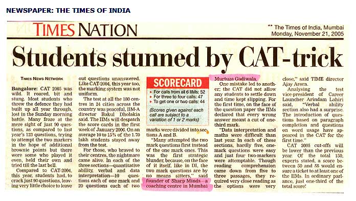 Times of India Article